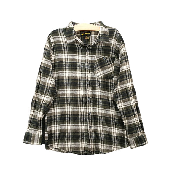 Stanley Men's Button Up Shirt Multicolor Medium Long Sleeve Plaid Flannel - Picture 1 of 11